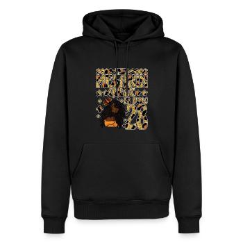 Cette reine de mélanine a maintenant 28 ans noir - Sweat à capuche Premium bio Homme - noir - Devant - Nico (187cm)