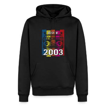 Best Of 2003 Stereo Radio Kassettenspieler - Männer Premium Bio Hoodie - Schwarz - Vorne - Nico (187cm)