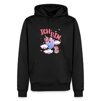 Ich Bin 9 Jahre Alt | Einhorn-thema | 9. - Männer Premium Bio Hoodie - Schwarz - Vorne - Nico (187cm)