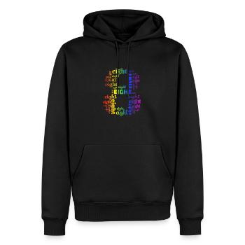 Acht 8. Geburtstag | Coldorful Wörter Thema - Männer Premium Bio Hoodie - Schwarz - Vorne - Nico (187cm)