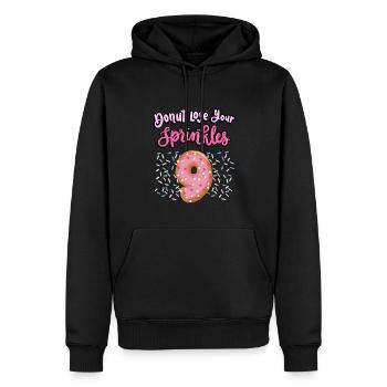 Donut Lose Your Sprinkles 9. Geburtstag | Donut - Männer Premium Bio Hoodie - Schwarz - Vorne - Nico (187cm)