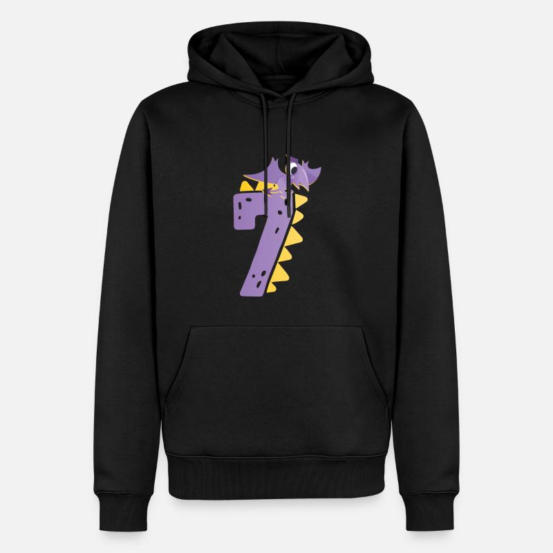 7e anniversaire | | d’anniversaire de dinosaure - Sweat à capuche Premium bio Homme - noir