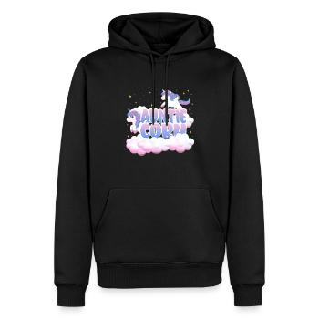 Tante Mais | | d’anniversaire de licorne Thème Licorne | - Sweat à capuche Premium bio Homme - noir - Devant - Nico (187cm)
