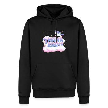 Mama Corn | | d’anniversaire de licorne Thème Licorne | - Sweat à capuche Premium bio Homme - noir - Devant - Nico (187cm)
