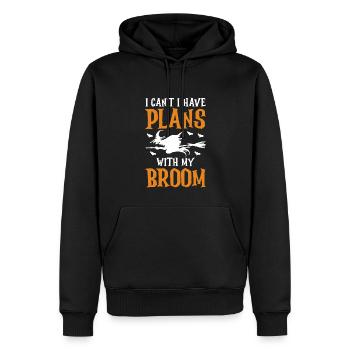 Ich Kann Nicht Ich Habe Pläne Mit Meinem Besen - Männer Premium Bio Hoodie - Schwarz - Vorne - Nico (187cm)