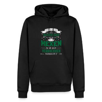 Nous sommes les descendants des sorcières que vous n’avez pas - Sweat à capuche Premium bio Homme - noir - Devant - Nico (187cm)