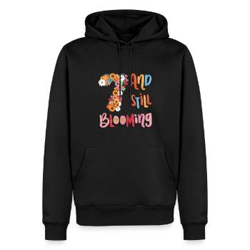 7 Et encore des filles en fleurs fleuries 7. - Sweat à capuche Premium bio Homme - noir - Devant - Nico (187cm)