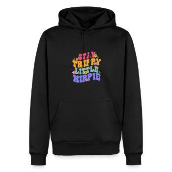 Stay Trippy Little Hippie Floral-themed Colorful - Männer Premium Bio Hoodie - Schwarz - Vorne - Nico (187cm)