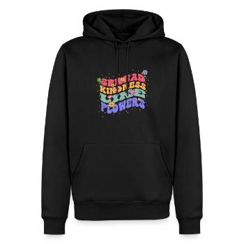 Freundlichkeit Verbreiten Wie Blumen Blühen - Männer Premium Bio Hoodie - Schwarz - Vorne - Nico (187cm)
