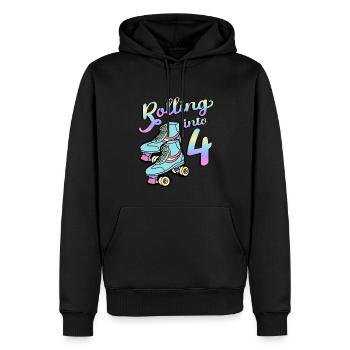 Rolling Into 4 Roller Skaters Schlittschuhe 4 - Männer Premium Bio Hoodie - Schwarz - Vorne - Nico (187cm)