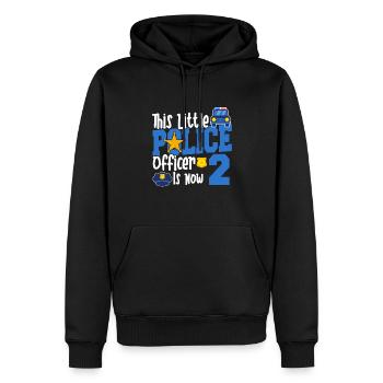 Ce petit flic a maintenant 2 ans, 2 - Sweat à capuche Premium bio Homme - noir - Devant - Nico (187cm)