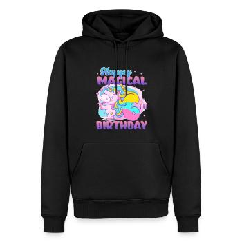Alles Gute Zum 6. Geburtstag Einhorn Pony - Männer Premium Bio Hoodie - Schwarz - Vorne - Nico (187cm)
