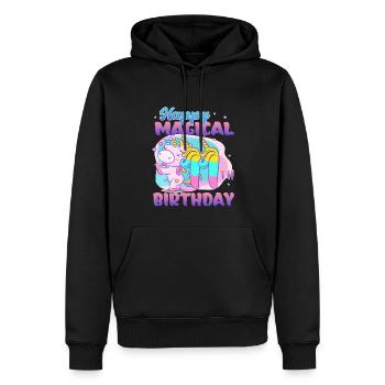 Alles Gute Zum 11. Geburtstag Einhorn Pony - Männer Premium Bio Hoodie - Schwarz - Vorne - Nico (187cm)
