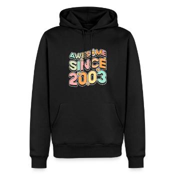 Fantastique depuis 2003 Fleurs Thème Fleurs - Sweat à capuche Premium bio Homme - noir - Devant - Nico (187cm)