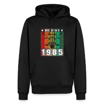 Best Of 80's Geboren 1985 Klassisches Motorrad - Männer Premium Bio Hoodie - Schwarz - Vorne - Nico (187cm)