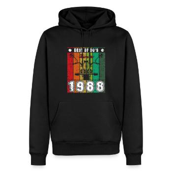 Best Of 80's Geboren 1988 Klassisches Motorrad - Männer Premium Bio Hoodie - Schwarz - Vorne - Nico (187cm)