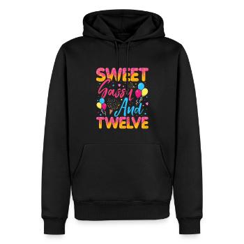 Süßer Frechdachs Und Zwölf Streusel Köstlicher - Männer Premium Bio Hoodie - Schwarz - Vorne - Nico (187cm)