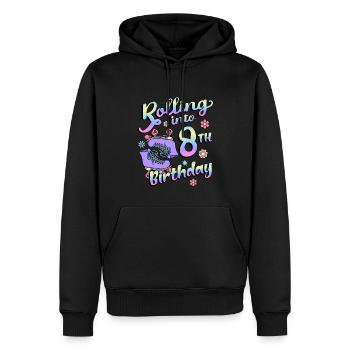 Rolling Into 8. Geburtstag Quad Skater - Männer Premium Bio Hoodie - Schwarz - Vorne - Nico (187cm)