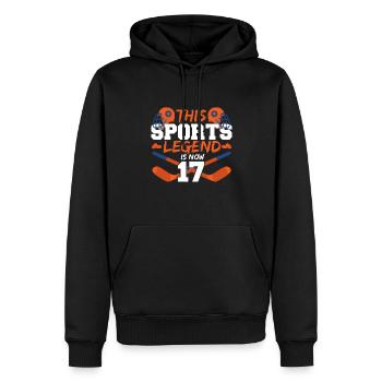 Diese Sportlegende Ist Jetzt 17, Hockeyspiel 17. - Männer Premium Bio Hoodie - Schwarz - Vorne - Nico (187cm)