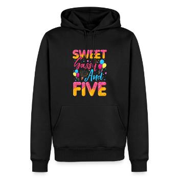Sweet Sassy And Five Sprinkles Délicieux Beignet - Sweat à capuche Premium bio Homme - noir - Devant - Nico (187cm)