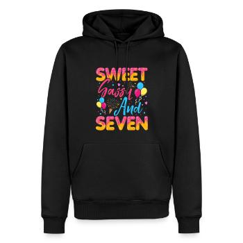 Sweet Sassy Et Sept Saupoudrés Délicieux - Sweat à capuche Premium bio Homme - noir - Devant - Nico (187cm)
