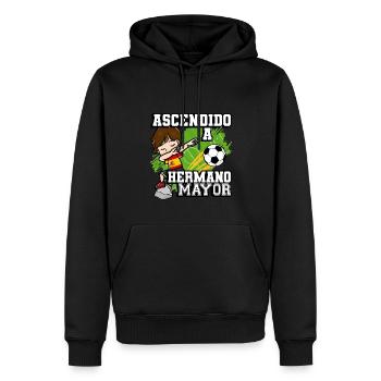 Ascendido A Hermana Mayor Fußballspieler - Männer Premium Bio Hoodie - Schwarz - Vorne - Nico (187cm)