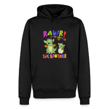 Rawr! Promu à Big Brother Cute - Sweat à capuche Premium bio Homme - noir - Devant - Nico (187cm)