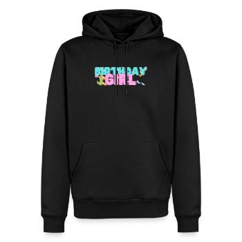 Dinosaure Anniversaire Garçon - Sweat à capuche Premium bio Homme - noir - Devant - Nico (187cm)