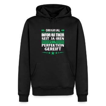Computer scientists matured to perfection - Men’s Premium Organic Hoodie - black - Front - Nico (187cm)