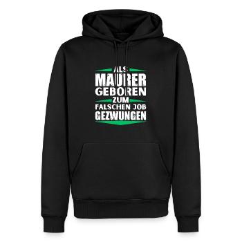 Bricklayer landed in the wrong job - Men’s Premium Organic Hoodie - black - Front - Nico (187cm)