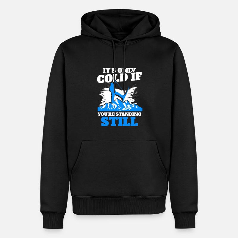 Ski Skieurs de ski - Sweat à capuche Premium bio Homme - noir