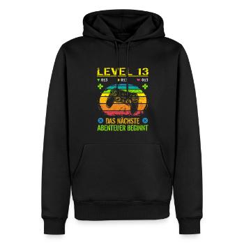 Geburtstag Gamer Level 13 Geburtstagsshirt Jungen - Männer Premium Bio Hoodie - Schwarz - Vorne - Nico (187cm)