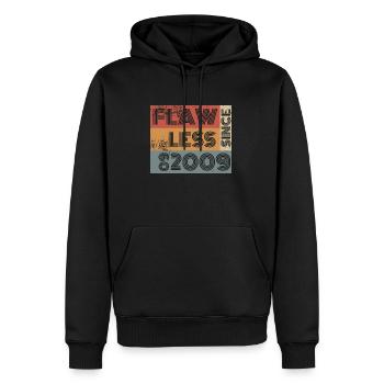 16. Birthday Flawless since 09/2009 - Men’s Premium Organic Hoodie - black - Front - Nico (187cm)