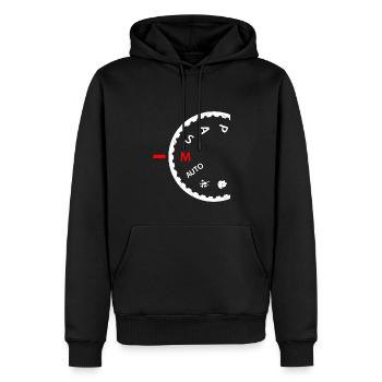 Photographe Photographie Appareil photo Photographe Cadeau - Sweat à capuche Premium bio Homme - noir - Devant - Nico (187cm)