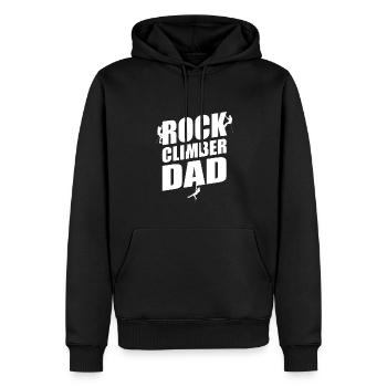 Grimpeur Papa Escalade - Sweat à capuche Premium bio Homme - noir - Devant - Nico (187cm)