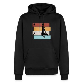 Basketball Basketballer - Männer Premium Bio Hoodie - Schwarz - Vorne - Nico (187cm)
