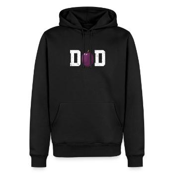 Papa Pflaume - Männer Premium Bio Hoodie - Schwarz - Vorne - Nico (187cm)