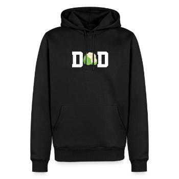 Blumenkohl Papa - Männer Premium Bio Hoodie - Schwarz - Vorne - Nico (187cm)