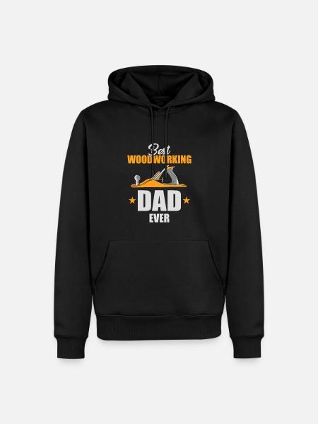 Bester Holzarbeiter Vati - Männer Premium Bio Hoodie - Schwarz