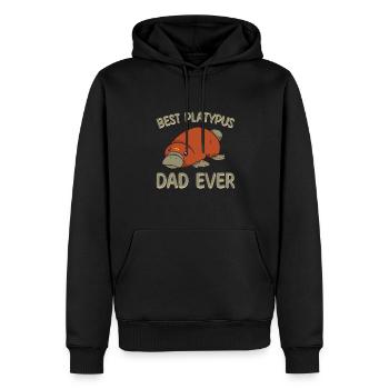 Meilleur ornithorynque Papa jamais - Sweat à capuche Premium bio Homme - noir - Devant - Nico (187cm)