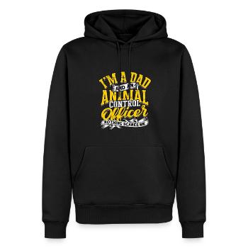Sauvetage animal Bien-être animal Chien Chat Animal de compagnie Li - Sweat à capuche Premium bio Homme - noir - Devant - Nico (187cm)