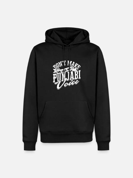 Sikh Indian Sikhism Punjabi Alphabet Writing - Men’s Premium Organic Hoodie - black