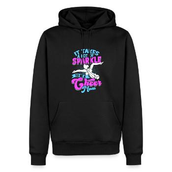 cheerleader cheerleading gift sport girls ge - Men’s Premium Organic Hoodie - black - Front - Nico (187cm)