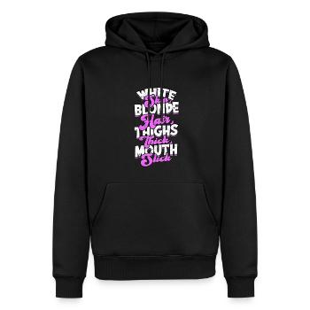 dick dicke oberschenkel thick thighs oberschenkel - Männer Premium Bio Hoodie - Schwarz - Vorne - Nico (187cm)