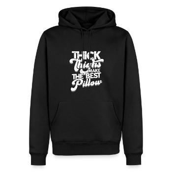dick dicke oberschenkel thick thighs oberschenkel - Männer Premium Bio Hoodie - Schwarz - Vorne - Nico (187cm)