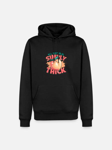 dick dicke oberschenkel thick thighs oberschenkel - Herre Premium økologisk hoodie - sort
