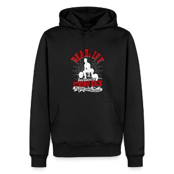 Deadlift Fitlochness Deadlift Gym - Men’s Premium Organic Hoodie - black - Front - Nico (187cm)