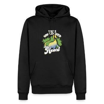 lochlochlochness geschenkidee geschenk - Männer Premium Bio Hoodie - Schwarz - Vorne - Nico (187cm)