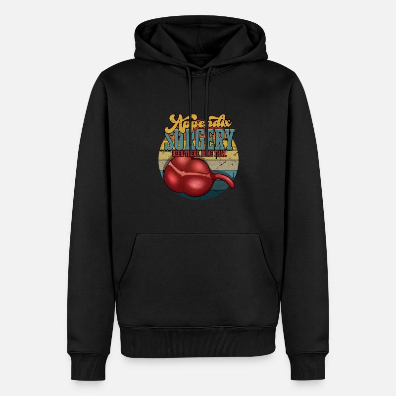 Annexe Opération Appendicectomie Retrait - Sweat à capuche Premium bio Homme - noir