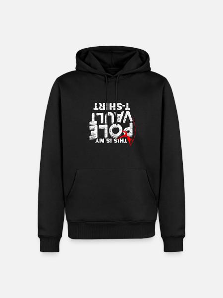Pole Viertel und Feldstabhochsprung - Männer Premium Bio Hoodie - Schwarz